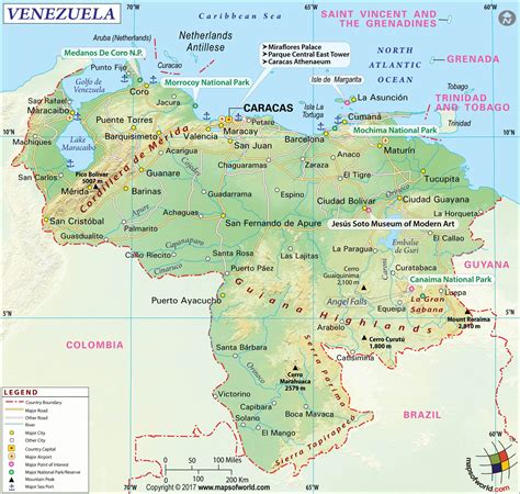 map of venezuela coast.